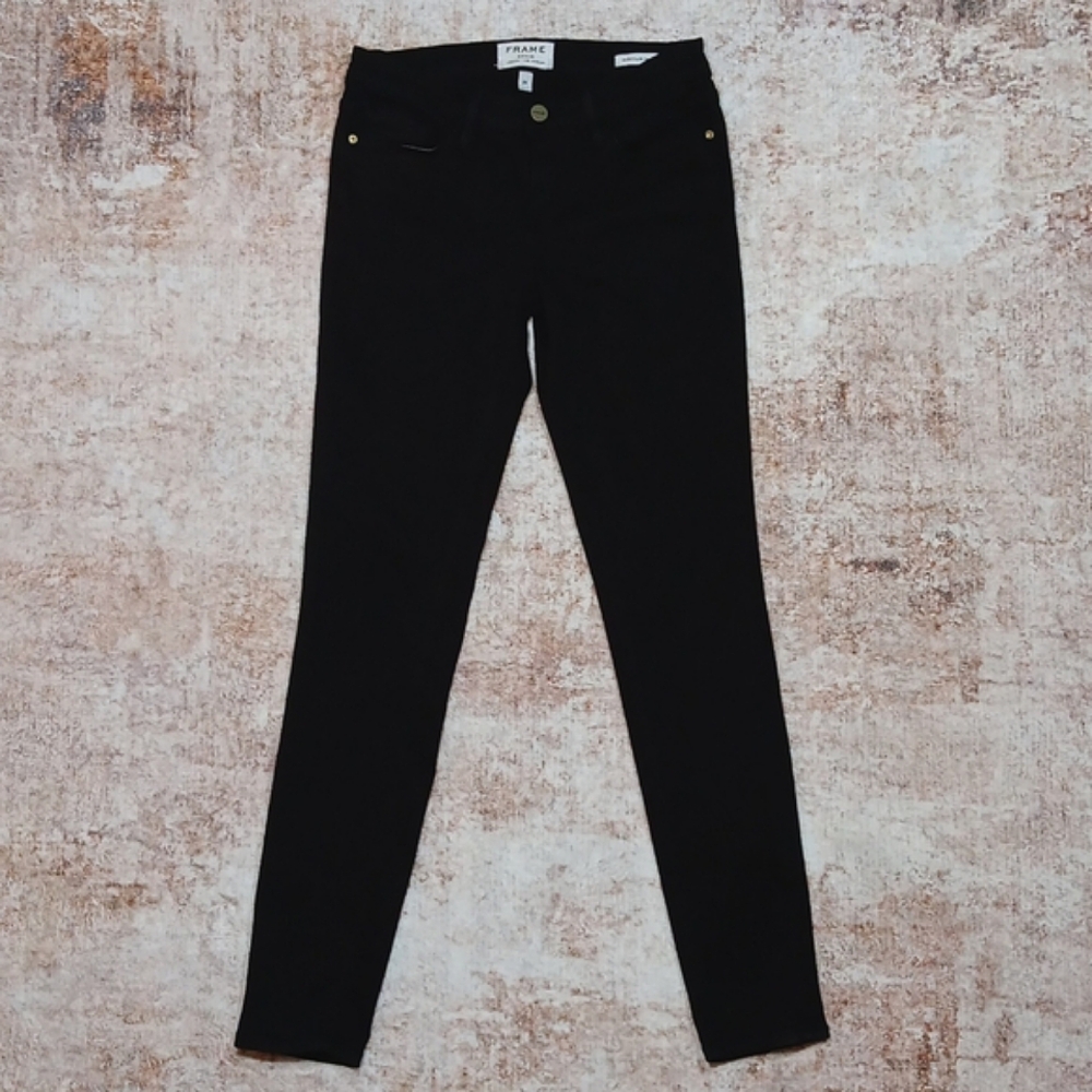 Frame Le Skinny De Jeanne Black Jeans Womens Sz 26